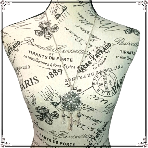 Vintage Silver Tribal Dream Catcher Necklace - Picture 2 of 3